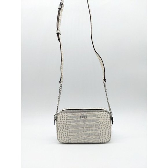 DKNY Bryant Leather Camera Bag - Gray/Silver NWT - Picture 3 of 4